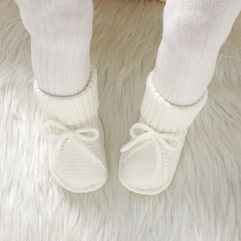 Dječja obuća za bebe Pletena obuća za novorođenče, dječake i djevojčice Modna mašna za kravatu 0-18M Odjeća za malu djecu Dodaci Čizme za prvi krevet Super meke