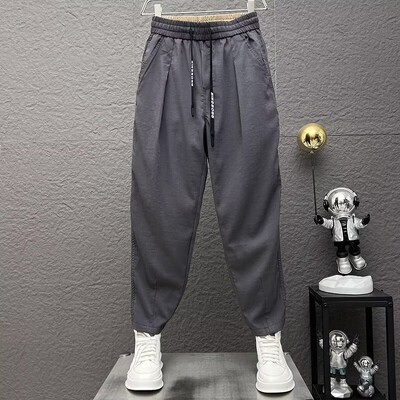 Baggy Bikses Vīrietis Korejiešu Populārs Apģērbs Korejas Dongdaemun 2024 Vīriešu Bikses Vīriešu Apģērbs Skriešanas Sports Liela izmēra Skriešana Skriešana
