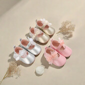 Ljetne nove cipele za princezu s mašnom Sandale za djevojčice Novorođenčad Udobne cipele za hodanje s mekim potplatom koje se ne kližu