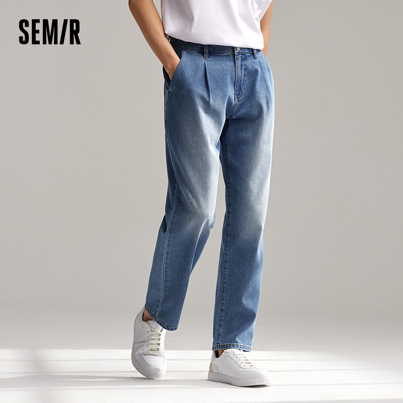 Semir Jeans muške ljetne nove modne klasične isprane sužene hlače 2024. Muscle Sense široke hlače cool osjećaja