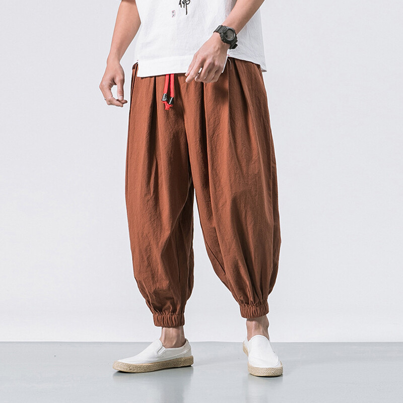 Vīriešu sporta bikses Harajuku brīvas kokvilnas veļa vīriešu harēms baggy bikses masīvas ikdienas bikses vīriešu ikdienas lielizmēra ielas apģērbs