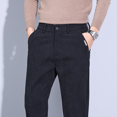 Fizma Jesen Muške golf hlače Visokokvalitetne elastične modne poslovne ležerne široke hlače Jednobojne svestrane hlače Muška odjeća