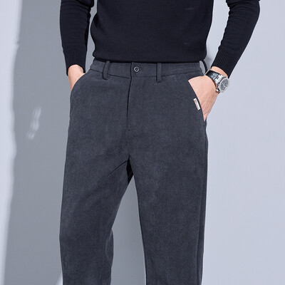 Fizma Jesen Muške golf hlače Visokokvalitetne elastične modne poslovne ležerne široke hlače Jednobojne svestrane hlače Muška odjeća