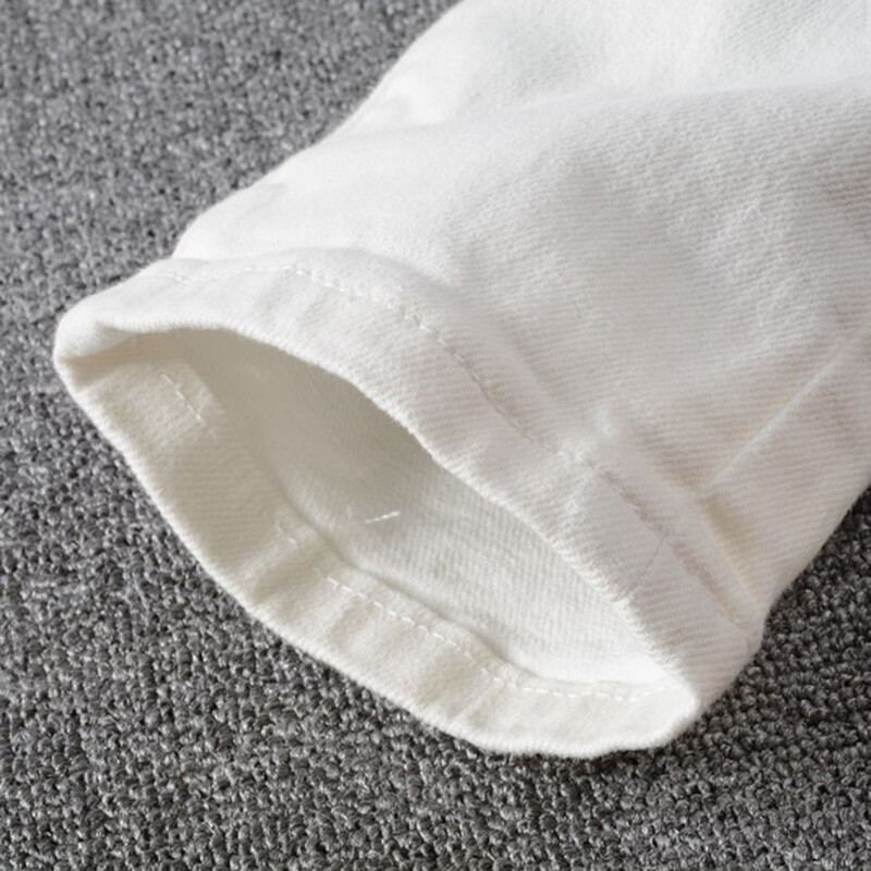 Sokotoo vīriešu balti kristāla caurumi, saplēsti džinsi, modes, šauri, strasts, elastīgi džinsu bikses