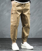 Pantaloni cargo leggings cu mai multe pungi pantaloni largi pentru bărbați, casual, în aer liber