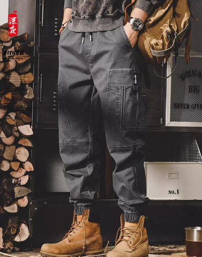 Pantaloni cargo leggings cu mai multe pungi pantaloni largi pentru bărbați, casual, în aer liber