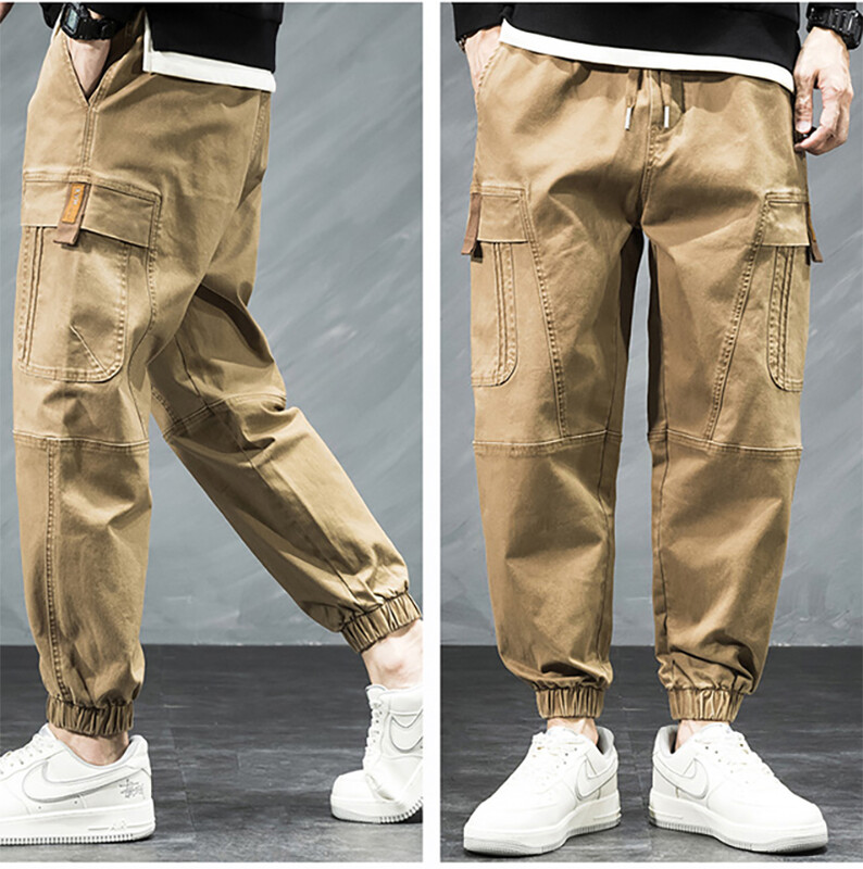 Pantaloni cargo leggings cu mai multe pungi pantaloni largi pentru bărbați, casual, în aer liber