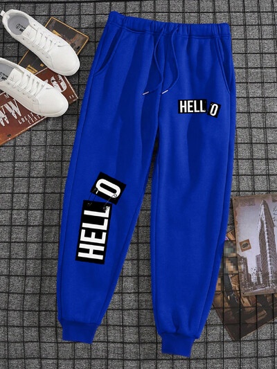 Sveiki Jautra vēstule Vīriešu sieviešu skriešanas bikses pieguļošas āra bikses siltas ikdienas somas, skriešanas sporta bikses, kabatas garš treniņtērps pāris