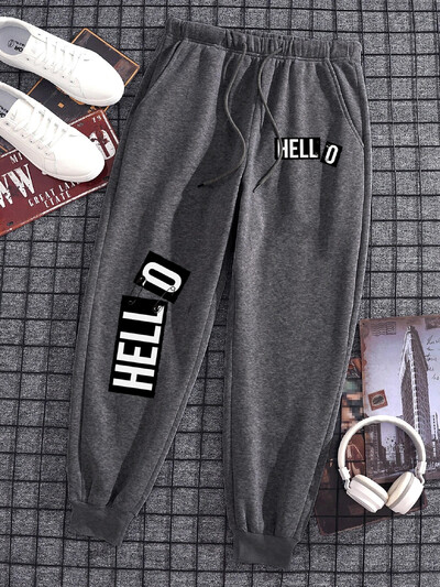 Sveiki Jautra vēstule Vīriešu sieviešu skriešanas bikses pieguļošas āra bikses siltas ikdienas somas, skriešanas sporta bikses, kabatas garš treniņtērps pāris