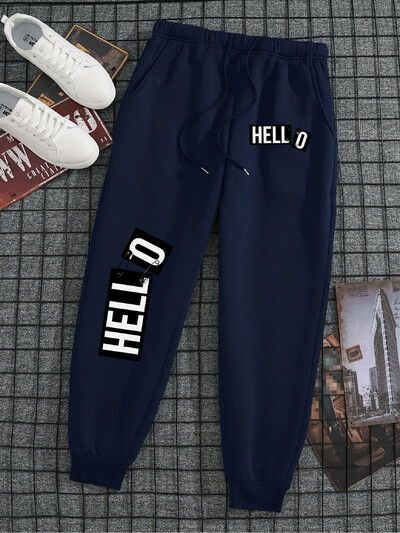 Sveiki Jautra vēstule Vīriešu sieviešu skriešanas bikses pieguļošas āra bikses siltas ikdienas somas, skriešanas sporta bikses, kabatas garš treniņtērps pāris