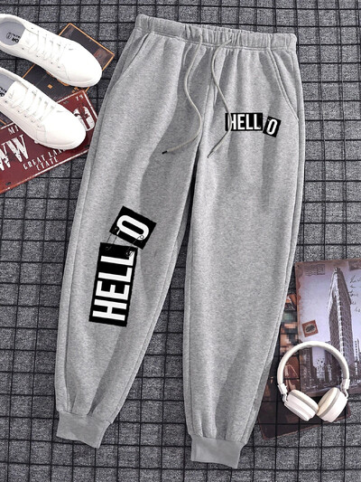 Sveiki Jautra vēstule Vīriešu sieviešu skriešanas bikses pieguļošas āra bikses siltas ikdienas somas, skriešanas sporta bikses, kabatas garš treniņtērps pāris