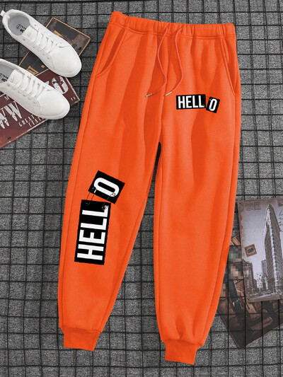 Sveiki Jautra vēstule Vīriešu sieviešu skriešanas bikses pieguļošas āra bikses siltas ikdienas somas, skriešanas sporta bikses, kabatas garš treniņtērps pāris