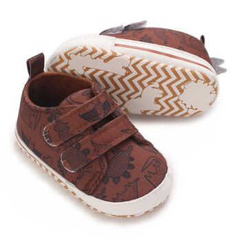 Новородени бебета, момчета и момичета, кафяви ежедневни обувки Baby First Walking Shoes Мека подметка, противоплъзгащи се бебешки ежедневни обувки 0-18M