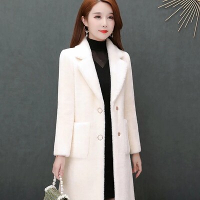 Vuneni kaputi Ženske jesensko-zimske vunene kapute 2022. Ženske duge nove korejske mode Velike veličine, tanke i debele tople parke od flisa