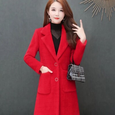 Vuneni kaputi Ženske jesensko-zimske vunene kapute 2022. Ženske duge nove korejske mode Velike veličine, tanke i debele tople parke od flisa