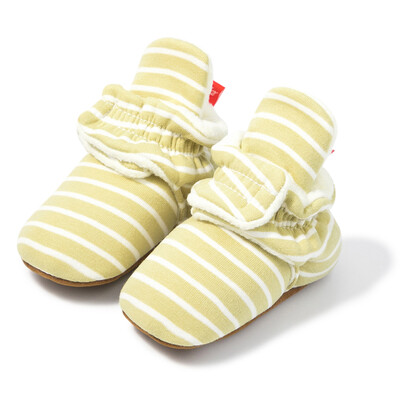 KIDSUN Șosete pentru bebeluși Pantofi tricotați cu dungi multicolore anti-alunecare Iarnă pentru bebeluși băieți pantofi pentru fetiță Bumbac First Walkers Șosete pentru nou-născut