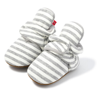 KIDSUN Șosete pentru bebeluși Pantofi tricotați cu dungi multicolore anti-alunecare Iarnă pentru bebeluși băieți pantofi pentru fetiță Bumbac First Walkers Șosete pentru nou-născut