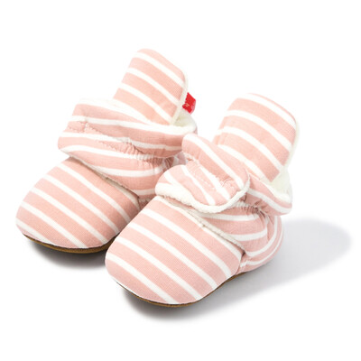 KIDSUN Șosete pentru bebeluși Pantofi tricotați cu dungi multicolore anti-alunecare Iarnă pentru bebeluși băieți pantofi pentru fetiță Bumbac First Walkers Șosete pentru nou-născut