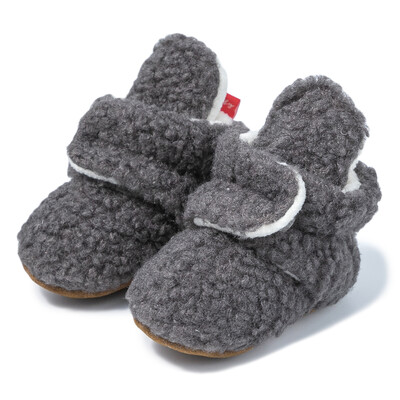 KIDSUN Șosete pentru bebeluși Pantofi tricotați cu dungi multicolore anti-alunecare Iarnă pentru bebeluși băieți pantofi pentru fetiță Bumbac First Walkers Șosete pentru nou-născut