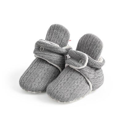 KIDSUN Șosete pentru bebeluși Pantofi tricotați cu dungi multicolore anti-alunecare Iarnă pentru bebeluși băieți pantofi pentru fetiță Bumbac First Walkers Șosete pentru nou-născut