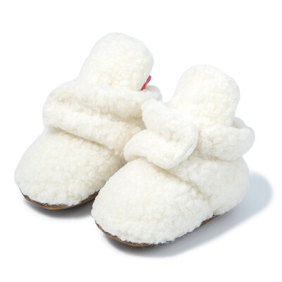 KIDSUN Șosete pentru bebeluși Pantofi tricotați cu dungi multicolore anti-alunecare Iarnă pentru bebeluși băieți pantofi pentru fetiță Bumbac First Walkers Șosete pentru nou-născut