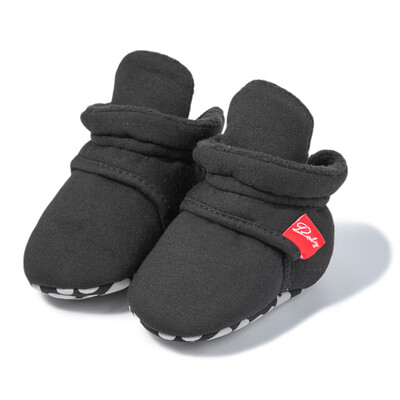KIDSUN Șosete pentru bebeluși Pantofi tricotați cu dungi multicolore anti-alunecare Iarnă pentru bebeluși băieți pantofi pentru fetiță Bumbac First Walkers Șosete pentru nou-născut