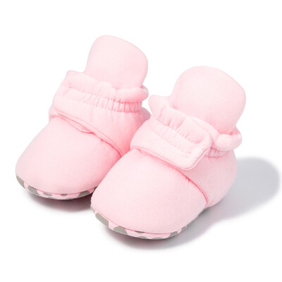 KIDSUN Șosete pentru bebeluși Pantofi tricotați cu dungi multicolore anti-alunecare Iarnă pentru bebeluși băieți pantofi pentru fetiță Bumbac First Walkers Șosete pentru nou-născut