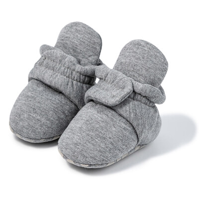 KIDSUN Șosete pentru bebeluși Pantofi tricotați cu dungi multicolore anti-alunecare Iarnă pentru bebeluși băieți pantofi pentru fetiță Bumbac First Walkers Șosete pentru nou-născut