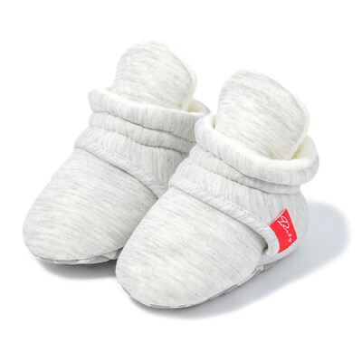 KIDSUN Șosete pentru bebeluși Pantofi tricotați cu dungi multicolore anti-alunecare Iarnă pentru bebeluși băieți pantofi pentru fetiță Bumbac First Walkers Șosete pentru nou-născut