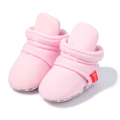 KIDSUN Șosete pentru bebeluși Pantofi tricotați cu dungi multicolore anti-alunecare Iarnă pentru bebeluși băieți pantofi pentru fetiță Bumbac First Walkers Șosete pentru nou-născut
