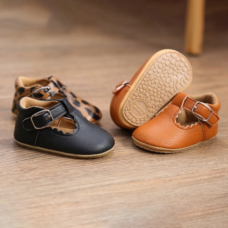 Meke kožne dječje cipele Novorođenčad Gumeni potplati Prve hodalice Cvjetne obrube Cipele za malu djecu Protuklizne cipele za djevojčice Prehodne cipele