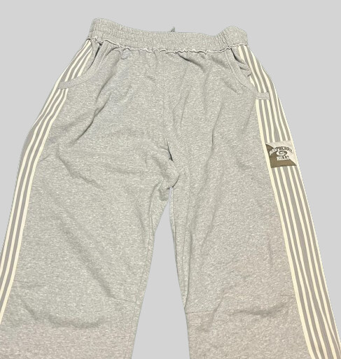 Pantaloni de sport Streetwear Îmbrăcăminte pentru bărbați și femei Harajuku Dungi retro Pantaloni largi cu grafic brodat Pantaloni drepti gotici gri