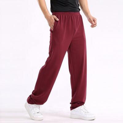 Îmbrăcăminte pentru bărbați Pantaloni de trening Jogger Pantaloni largi Jogging Casual Moda Pantaloni largi drepți pentru femei Pantaloni largi de sport de culoare uni