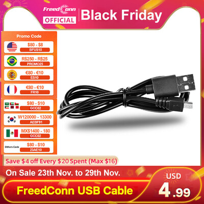 FreedConn Аксесоари за зареждане 8 пина USB кабел за зареждане Костюм за T-COM T-Max COLO R1 Мотоциклет Bluetooth Интерком