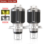 Dual H4 HS1 H6 BA20D Led Motorkerékpár autós fényszóró izzó ködlámpa 6000LM Hi Lo lámpa robogó tartozékok Moto elektromos autó lámpa