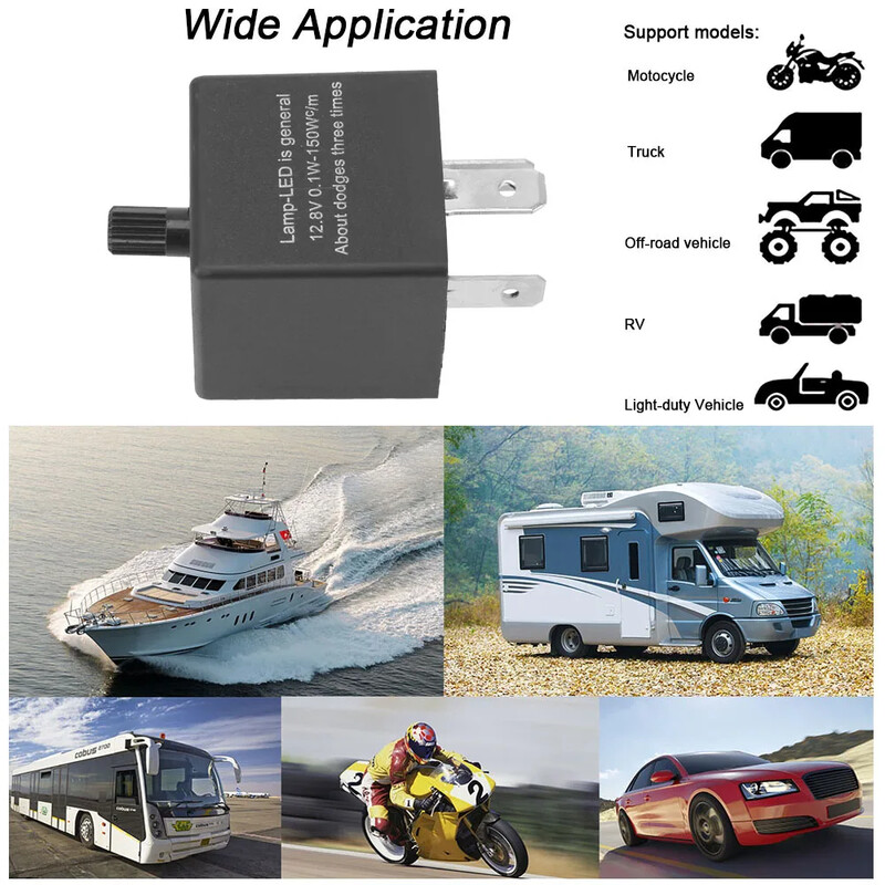 12V 3PIN releu motociclete lumini de semnalizare LED intermitent convertizor instrument kit de reglare electronică 4x4 accesorii auto universale
