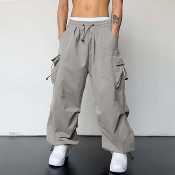 Панталони Baggy Hombre Y2k Панталони Oversized Cargo Parachute Pants Мъжки хип-хоп Jaggers Baggy Vintage Casual Sweatpants Techwear