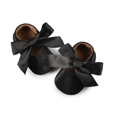 Cipele za prvu šetnju za djevojčice Cipele za malu princezu sa slatkim mašnama Cipele za malu djecu Meki potplat Neklizajuća obuća Cipele za krevetić 0-18 mjeseci