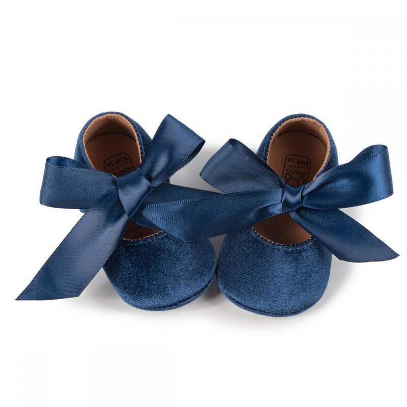 Cipele za prvu šetnju za djevojčice Cipele za malu princezu sa slatkim mašnama Cipele za malu djecu Meki potplat Neklizajuća obuća Cipele za krevetić 0-18 mjeseci