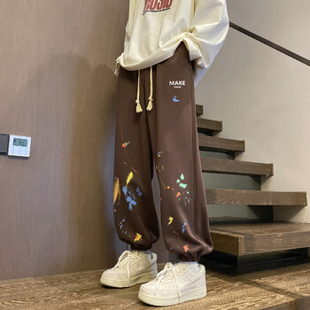 Y2K Мъжки Streetwear USA Style Graffiti Cargo панталони Мъжки широки спортни панталони Jogger панталони Vintage широки панталони Pantalon Hombre