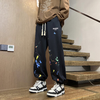 Y2K Мъжки Streetwear USA Style Graffiti Cargo панталони Мъжки широки спортни панталони Jogger панталони Vintage широки панталони Pantalon Hombre