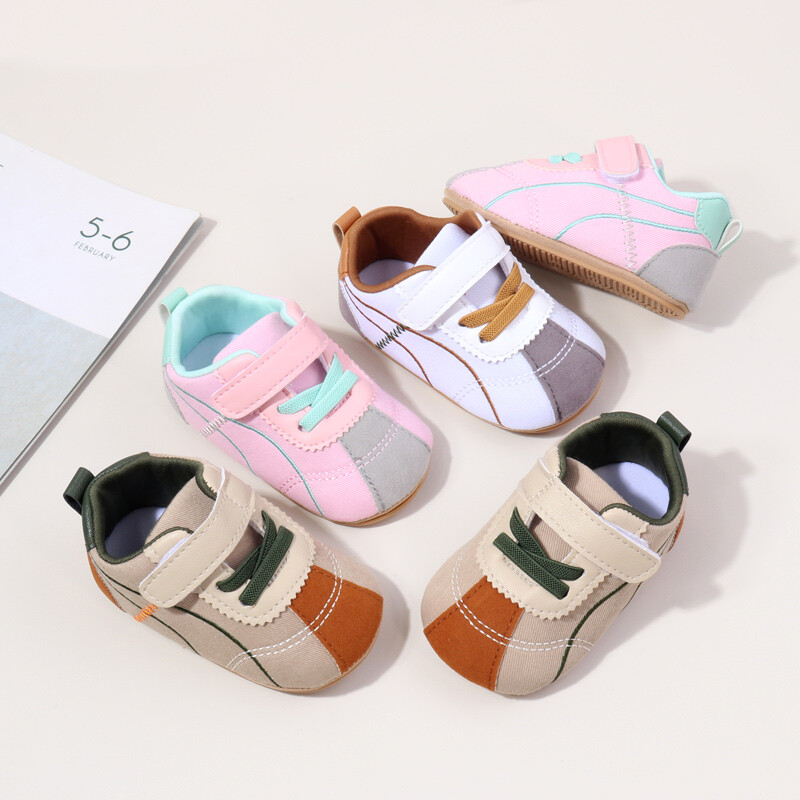 Meiteņu un zēnu pavasara un rudens modes dizains Pretslīdes sporta apavi iekštelpu āra pastaigu apavi First Walkers BXC4174