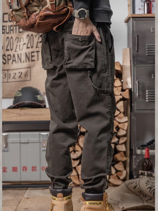 Muške modne vrećaste ravne tajice muške modne sveobuhvatne kombinezone labavog struka Haren slacks 2024.