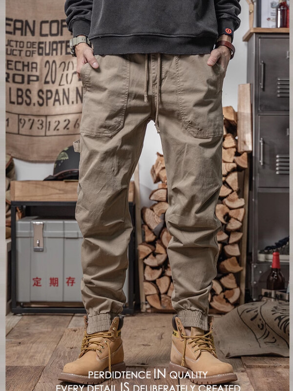 Muške modne vrećaste ravne tajice muške modne sveobuhvatne kombinezone labavog struka Haren slacks 2024.