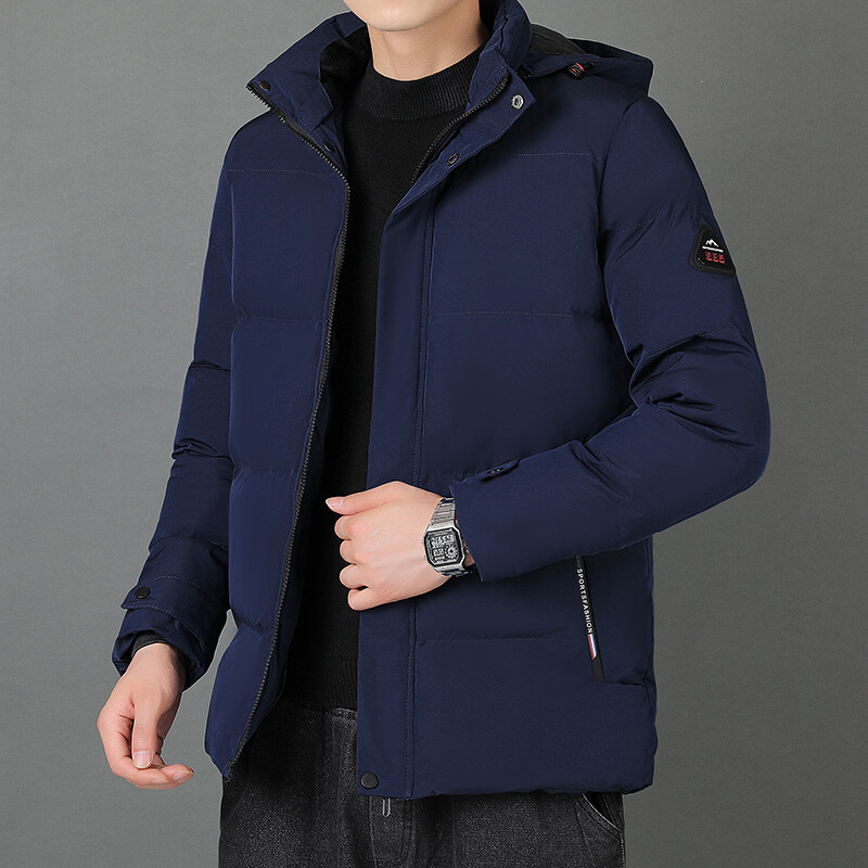 Muška poslovna modna jakna s kapuljačom, nova zima 2023., topla debela jakna od flisa s krznom, otporna na vjetar, muška klasična ležerna jakna za muškarce