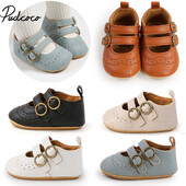 Detské protišmykové PU topánky pre prvé chôdze pre dievčatá a chlapcov, mäkká podrážka s prackou, pevné detské nazúvacie ponožkové topánky