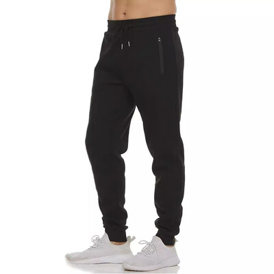 Pantaloni de sport noi, buzunare laterale cu fermoar, pantaloni de jogging pentru bărbați, pantaloni de antrenament cu talie elastică, pantaloni de sport casual, largi, fitness, haine de gimnastică