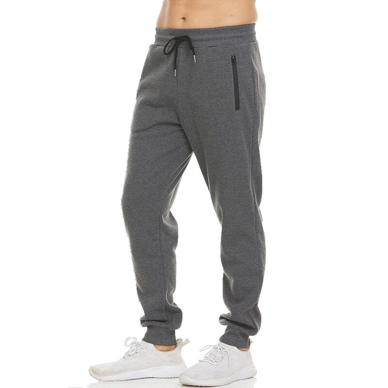 Pantaloni de sport noi, buzunare laterale cu fermoar, pantaloni de jogging pentru bărbați, pantaloni de antrenament cu talie elastică, pantaloni de sport casual, largi, fitness, haine de gimnastică