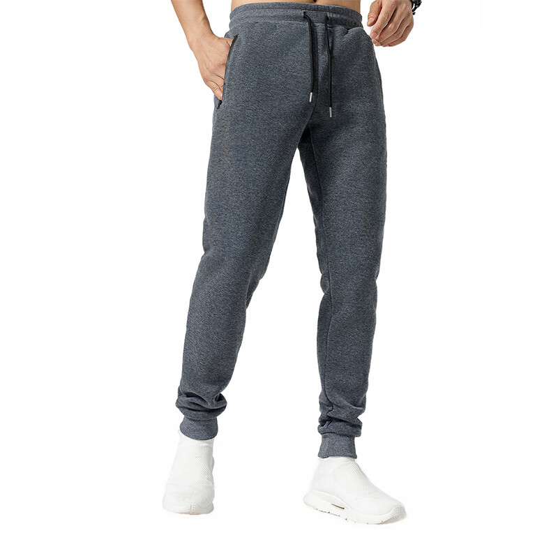 Pantaloni de sport noi, buzunare laterale cu fermoar, pantaloni de jogging pentru bărbați, pantaloni de antrenament cu talie elastică, pantaloni de sport casual, largi, fitness, haine de gimnastică
