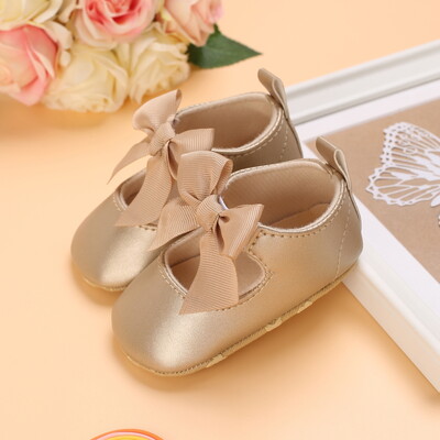 0-18M drăguț de primăvară nou-născut pantofi aurii pentru bebeluși pantofi anti-alunecare cu fundul de pânză pantofi pentru fete, eleganti, respirabili, casual, pantofi pentru prima mers pentru bebeluși